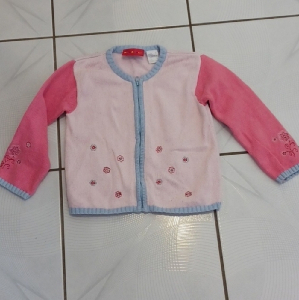 4/$40 Pink & Blue Floral Cardigan - Size 3X (Girl)